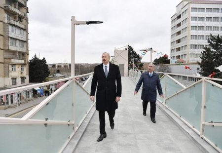 İlham Əliyev Bakı-Sumqayıt yolunun genişləndirilməsi çərçivəsində görülən işlərlə tanış oldu - FOTO