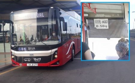 Avtobuslarda gediş haqqı: 50 qəpik - 1 manat - DİZEL 80 QƏPİK...