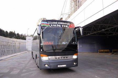 Bakıdan Füzuli şəhərinə ilk müntəzəm avtobus reysi açılıb - FOTO