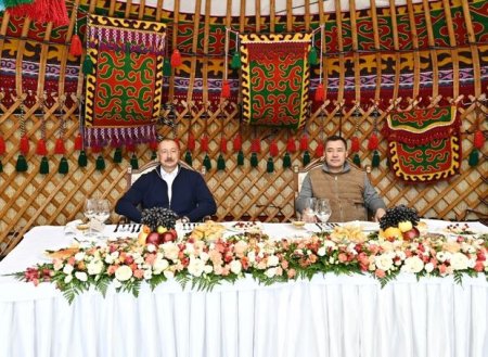 Azərbaycan və Qırğızıstan Prezidentləri Bişkekdə mədəni proqramda iştirak ediblər - FOTO